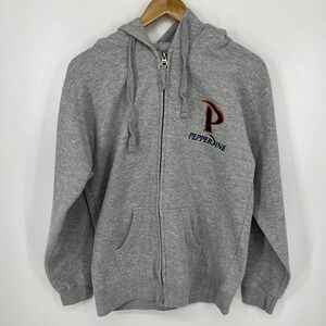 Otto Collection Pepperdine University Waves Full Zip Hoodie Gray Small Vtg 90s